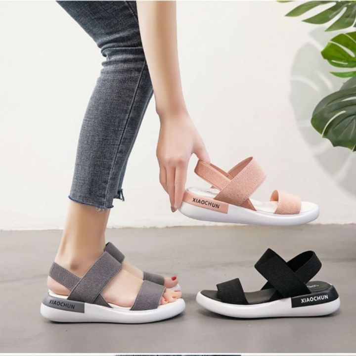 Student%20Sandals%20Women's%20Summer%20New%20Flat%20Beach%20Shoes%20Fashion%20All-Match%20Elastic%20Sneakers%20Casual%20Fairy%20Style%20Women's%20Shoes%20-%20Image%205