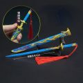 New Golden Dragon Key Chain Bag Pendant 22cm Alloy Model Pendant Mini Katana Keychains anime keychain key chains. 