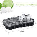 LKPCIGCXM 3 Pack Silicone Small Ice-Cube Trays with Removable Lid, Easy-Release & Flexible Hexagonal 37-Ice-Cube Molds. 