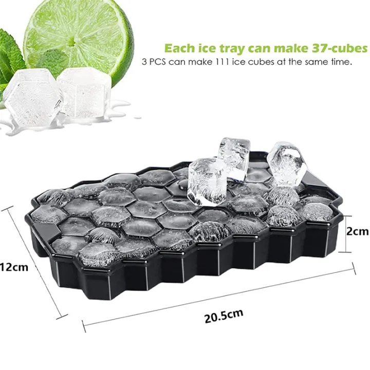 LKPCIGCXM%203%20Pack%20Silicone%20Small%20Ice-Cube%20Trays%20with%20Removable%20Lid,%20Easy-Release%20&%20Flexible%20Hexagonal%2037-Ice-Cube%20Molds%20-%20Image%205