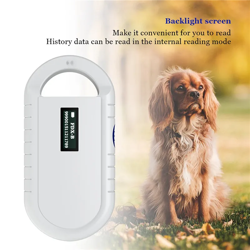 NXFDSIOZ 3X RFID Reader Pet Microchip Scanner Handheld Animal Chip