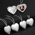Charm Necklace Beautiful Heart Shape Photo Locket Necklace. 