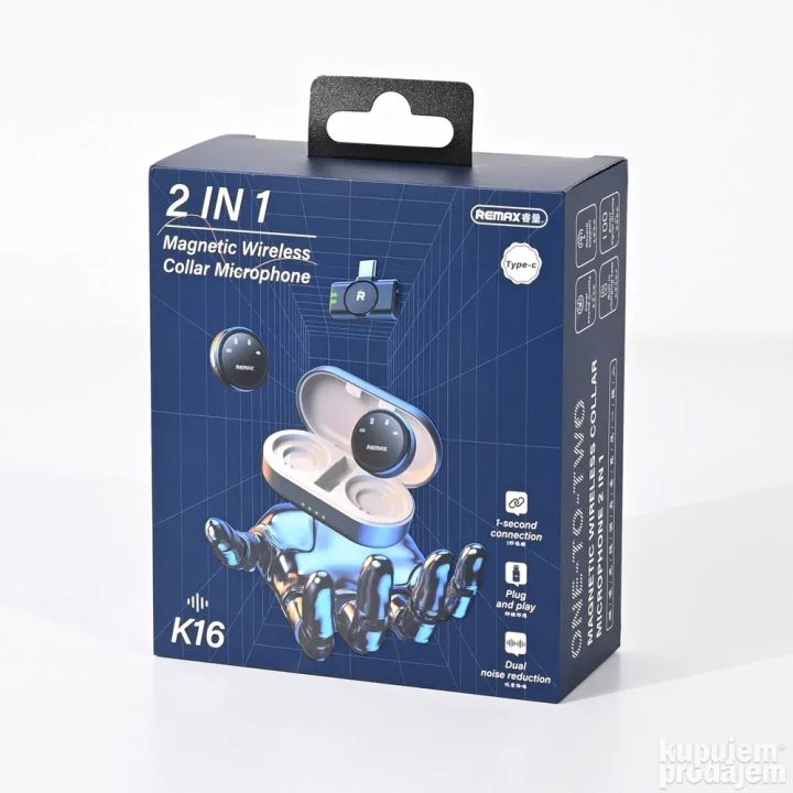 REMAX%C2%A0K16%C2%A0Wireless%20Lavalier%20Microphone%20with%20Magnetic%20Clip,%20Digital%20Display,%20and%20Dual%20Microphone%20Connection%20-%20Image%204