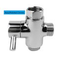 SOLID diverter 3-way diverter valve All 1/2 inch IPS shower system spare part, copper chrome plating. 