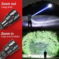 New Super Flashlights Torches Ultra Powerful Flashlight USB Recharge Flash Light 12000MAh LED Flashlight Zoom Tactical Lantern. 