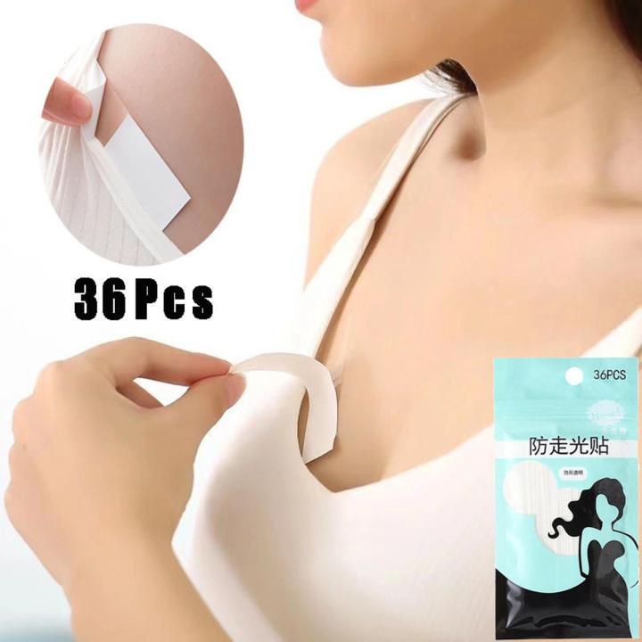36Pcs Double Sided Body Invisible Anti-Nude Tape /Self Adhesive Bra Clothes Dress Shirt Secret Sticker