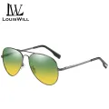 LouisWill Men Sunglasses Night Vision Sunglasses Classic Sunglasses Double Beam Frame UV400 Polarized Sunglasses Eyewear Ultra Light Elastic Leg Anti Glare Glasses Outdoor Sports Driving Sunglasses. 
