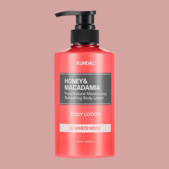 KUNDAL Honey & Macadamia Pure Natural Moisturizing Refreshing Body Lotion White Musk 500ml