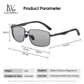 LouisWill Men Polarized Sunglasses Night Vision Sunglasses Color Change Retro Square Sunglasses UV400 Aluminum Magnesium Carbon Fiber Legs  Eyewear Ultra Light Anti Glare Glasses Outdoor Sports Driving Sunglasses. 