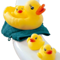 4Pcs Cute Rubber Duck Family Set for Baby Shower Squeak Swimming Fun Kids Floating Bath Duck Toys. 