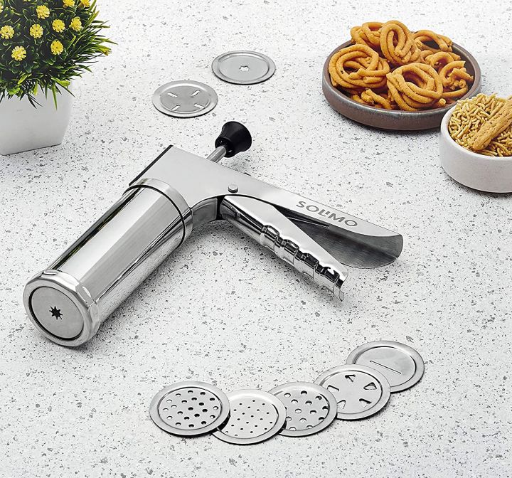 Murukku%20Making%20Machine%20Stainless%20Steel%20Kitchen%20Press%20with%2015%20Different%20Types%20of%20Jalies,%20Murukku%20Maker/Bhujiya%20Maker/Cookies/Namkeen/Noodles/Chakali%20Maker/Sev%20Maker/Farsan%20Maker/Gathiya%20Maker%20-%20Image%207