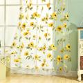 Romantic Bedroom Window Flower Pattern Sheer Curtain Room Divider Home Decor. 