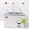 Wine Glass Set 6Pcs 435ml White & Red Wine Glasses Deli Glass Hotel & Home Glassware Drinking Glass. 