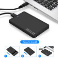 2.5inch USB 3.0 SATA Hd Box HDD Drive External HDD Enclosure black Case Tool Free 5 Gbps Support UASP for SSD/ 2TB Hard Disk. 