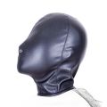 Fetish Full Face Mask Hood PU Leather Cosplay Head Hood for Adult Halloween Party Role Play Costume Mask Head Accessories. 