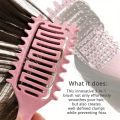 【HOT】 Curl Define Styling Brush Hollow Out Detangling Brush Tangled Wet Curly Hair Comb Shaping Curls Barber Hairdressing Tools. 