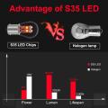【Yellow 1157 1pcs BA15S Bulb 1157 BAY15D P21/5W Led 6SMD S35 Chips BA15D BAU15S Car Turn Signal Light lamps 12V. 