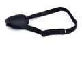 Black Adjustable Concave Eye Patch Foam Groove Strap Washable Sleep Snoring Eyeshades. 