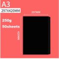 High Quality A4 Black Kraft Paper DIY Handmake Card Making Craft Drawing paper Thick Paperboard Cardboard. 