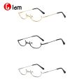Tik Tok Influencer Same Style Lower Half Frame Glasses Female Water Drop No Lens Decoration 【Glam】. 