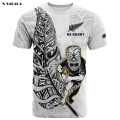 New Zealand Silver Fern Rugby Maori All Black Sport 3D Print Men T-Shirt Tops Tees Short Sleeve Milk Fiber Baby-Skin-Feeling. 