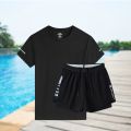 Loose Swimsuit Men's Suit Double Layer Anti-Embarrassment Swimming Trunks Swimming Hot Spring Men's Casual Surfing Shirt. 