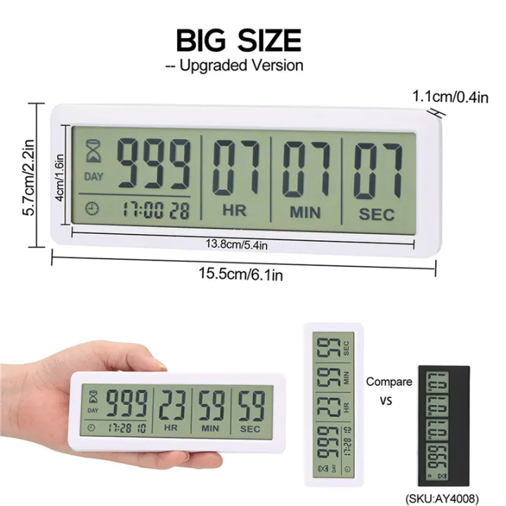 LKPCIGCXM 3X Big Digital Countdown Days Timer Clock - 999 Days Count ...
