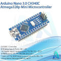 Arduino Nano 3.0 CH340C Atmega328 MINI 16M 5V Micro-controller CH340C Controller Board Module for Arduino CH340 Atmega328P USB V3.0 Driver without CABLE. For arduino project ardutech. 