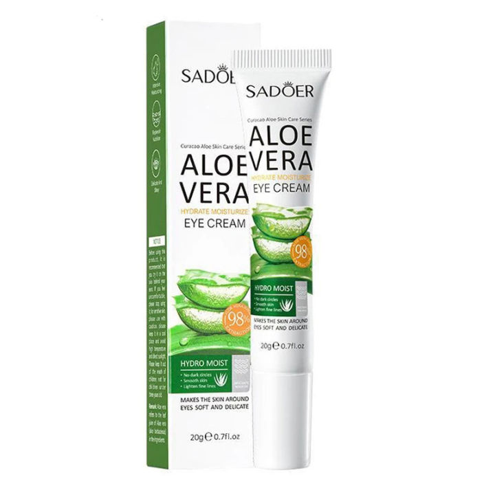 SAODER Aloe Vera Eye Cream Anti Dark Circles Eye Bags Moisturizing Firming Smooth Eye Contour Beauty Health Skin Care Cosmetics
