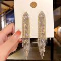 Exquisite Long Tassel Dangle Earrings Alloy Fashion Drop Rings Girl Accessories Female. 