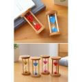 Migeet Hourglass Sand Timer 3 Minutes Sand Clock Round Watch Glass Wood Timer. 