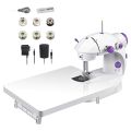Mini Portable Sewing Machine with Extension Table Handheld Electric Sewing Machines Adjustable 2-Speed Sewing Machine. 