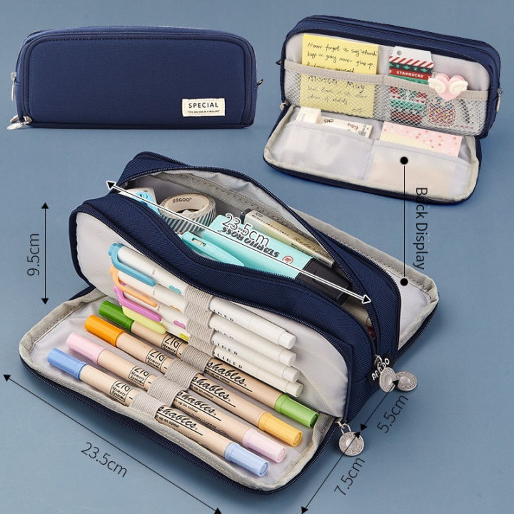 Simple%20Large%20Capacity%20Pen%20Case,%20Stationery%20Box,%20Japanese%20Korean%20Version,%20Junior%20High%20School%20Students,%20Girls%20Multifunctional%20Pencil%20Case%20-%20Image%206