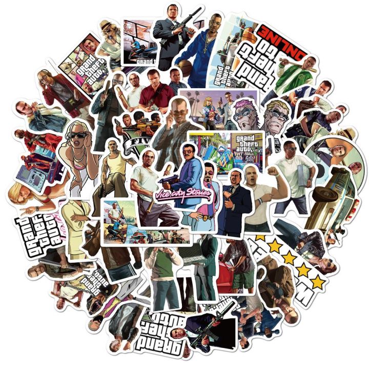 20/40pcs%20GTA%205%20Game%20Stickers%20Grand%20Theft%20Auto%20Logo%20Stickers%20for%20Laptop%20Scrapbook%20Journal%20Kids%20Girls%20Boys%20Stickers%20-%20Image%207