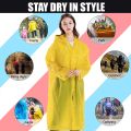 Allextreme EVA Waterproof Rain Coat Hooded Outdoor Water Resistant Suit Portable Men and Women (1Pc, Yellow) (FROM INDIA) SAB. 