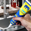 Multipurpose Silicone Sealant Waterproof Caulk Seal Mouldproof Fast Drying Adhesive Glass Glue for Basement Bathroom Kitchen. 