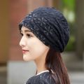 2024 Spring Summer Thin Cotton Lace Women Skullies Beanies Lady Fashion Lace Design Hats For Girl Turban Caps Chemo Cancer Hat. 