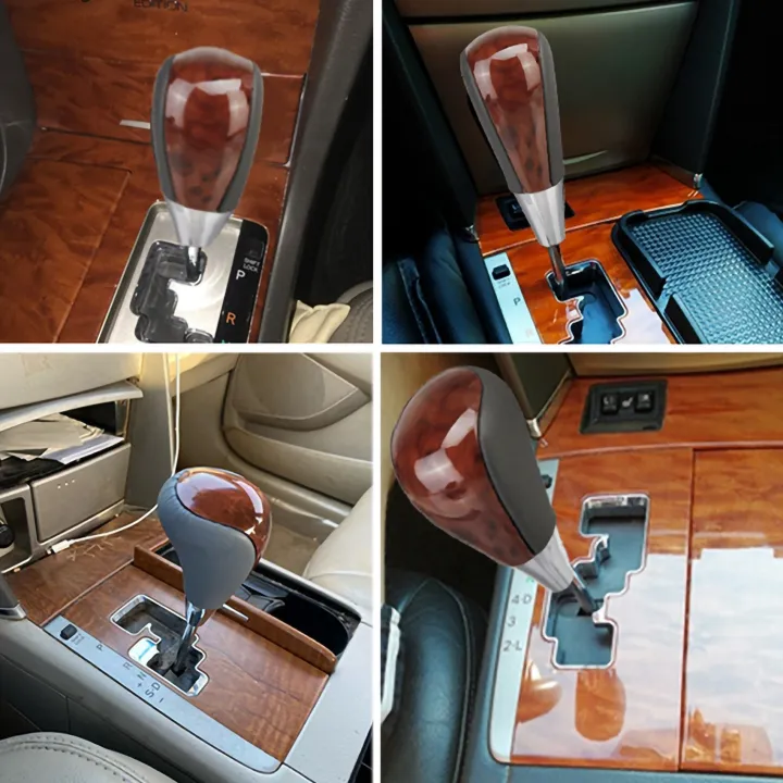 Wood%20Grain%20Car%20Gear%20Shift%20Knob%20for%20/%20Fortuner%20Crown%20Lever%20Shifter%20Stick%20Black%20-%20Image%203