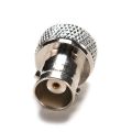 【FOOT SOFA】LEI  BNC Female Jack To SMA Male Plug Coax Straight Connector Adapter Nickel. 