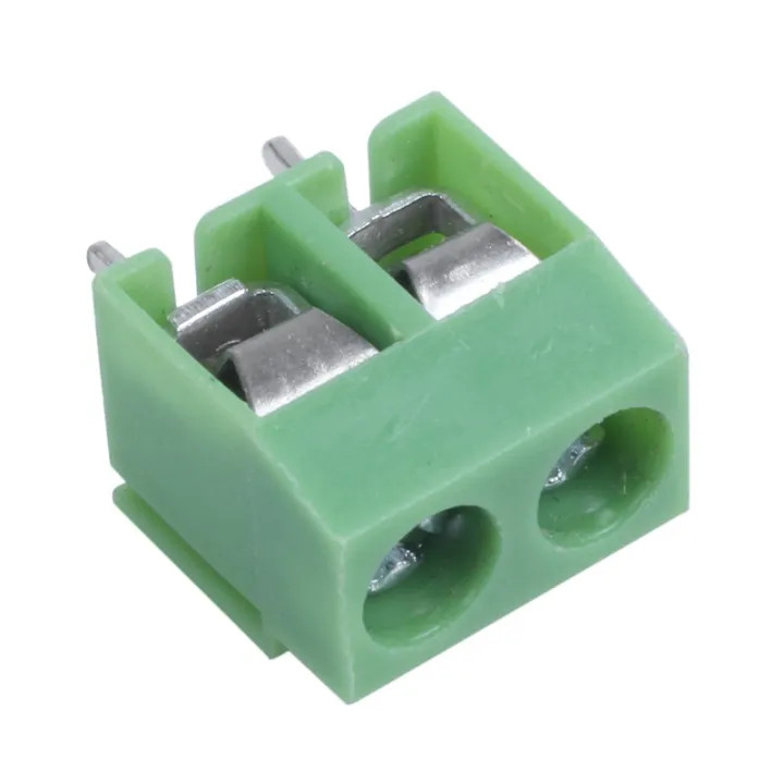 50%20Pieces%202%20Pin%205%20mm%20Pinch%20PCB%20Mount%20Screw%20Terminal%20Block%20Connector%20300V%2010A%20(Green)%20-%20Image%206
