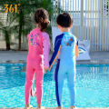 361°One-Piece Swimsuit for Children Boys and Girls Diving Suit Children Teens Babies Long Sleeve Swimming Professional Training Swimsuit. 