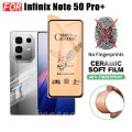 For Infinix Note 50 Pro+ Ceramic Frosted Soft Film Infinix Note 50Pro Note 50X Note 40 Note 30 Screen Protector 3 in 1 Camera Lens Protector. 