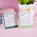 Cute Mini 2026 Desk Calendar Coil Binding Flip Desktop Calendar Cartoon Daily Planner Office School Supplies. 