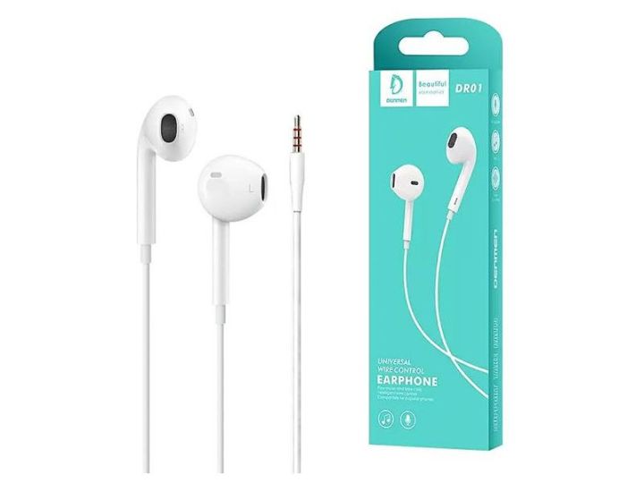 Denmen Headphone Wired Headset 3.5mm Universal Wire Control Earphone