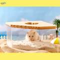 Hamster Sand Bath Box Clear Sand Basin Shower Bathtub Hamster Bath House for Gerbil Pentagram S. 