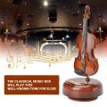 Violin Music Box, Rotating Musical Base, Classical Music Box Instrument, Gift for Boys Girls Birthday Christmas. 