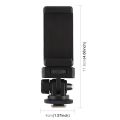 1/4 Screw Tripod Cold Shoe Head with Mobile Phone Clip Universal SLR Camera Holder. 