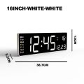 16inch Digital Wall Clock Large LED Alarm Clock Remote Control Date Week Temperature Clock Dual Alarms LED Display Clock. 