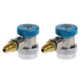 2Pcs Car Auto Freon R134A H/L Quick Coupler Adapters Air Conditioning Refrigerant Adjustable A/C Manifold Gauge. 