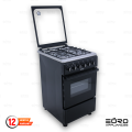 EURO APPLIANCES FREE STANDING GAS OVEN WITH 4 GAS BURNER 50L. 